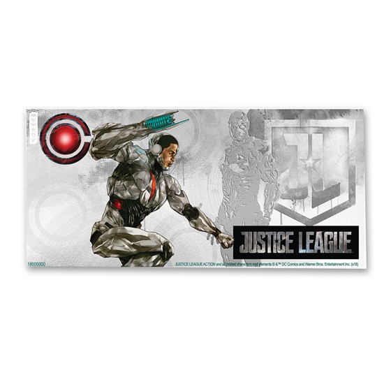 2018 Niue 5 gram Silver $1 Note Justice League Cyborg 2018 Niue 5 gram Silver $1 Note Justice League Cyborg